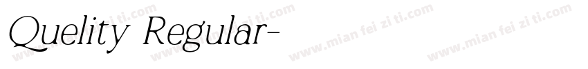 Quelity Regular字体转换